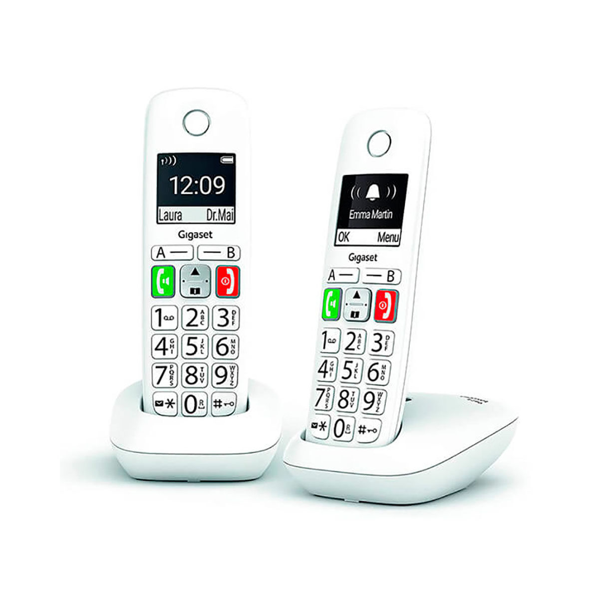 Teléfono Inalámbrico Gigaset E290 Duo Blanco