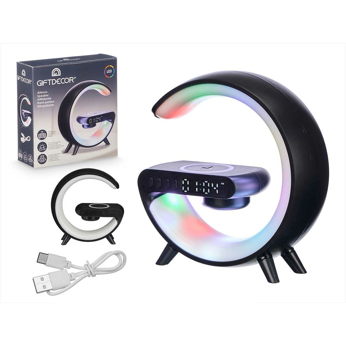 Reloj Digital de Sobremesa Gift Decor Negro