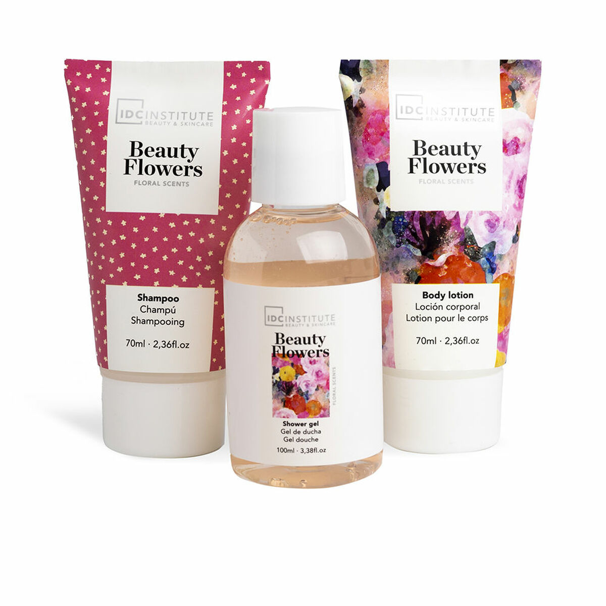 Set de Cosmética Mujer IDC Institute BEAUTY FLOWERS 3 Piezas
