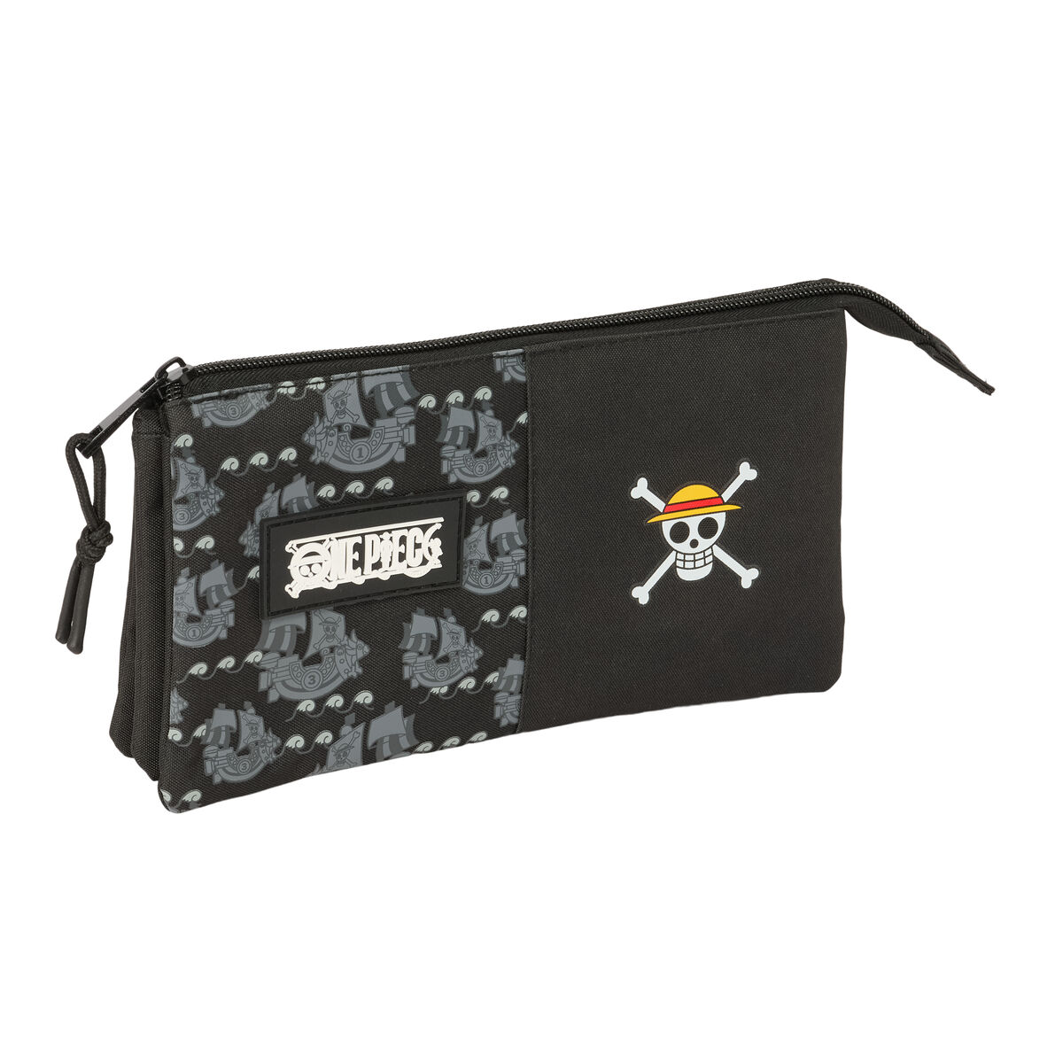 Portatodo One Piece Pirates Negro 22 x 12 x 3 cm
