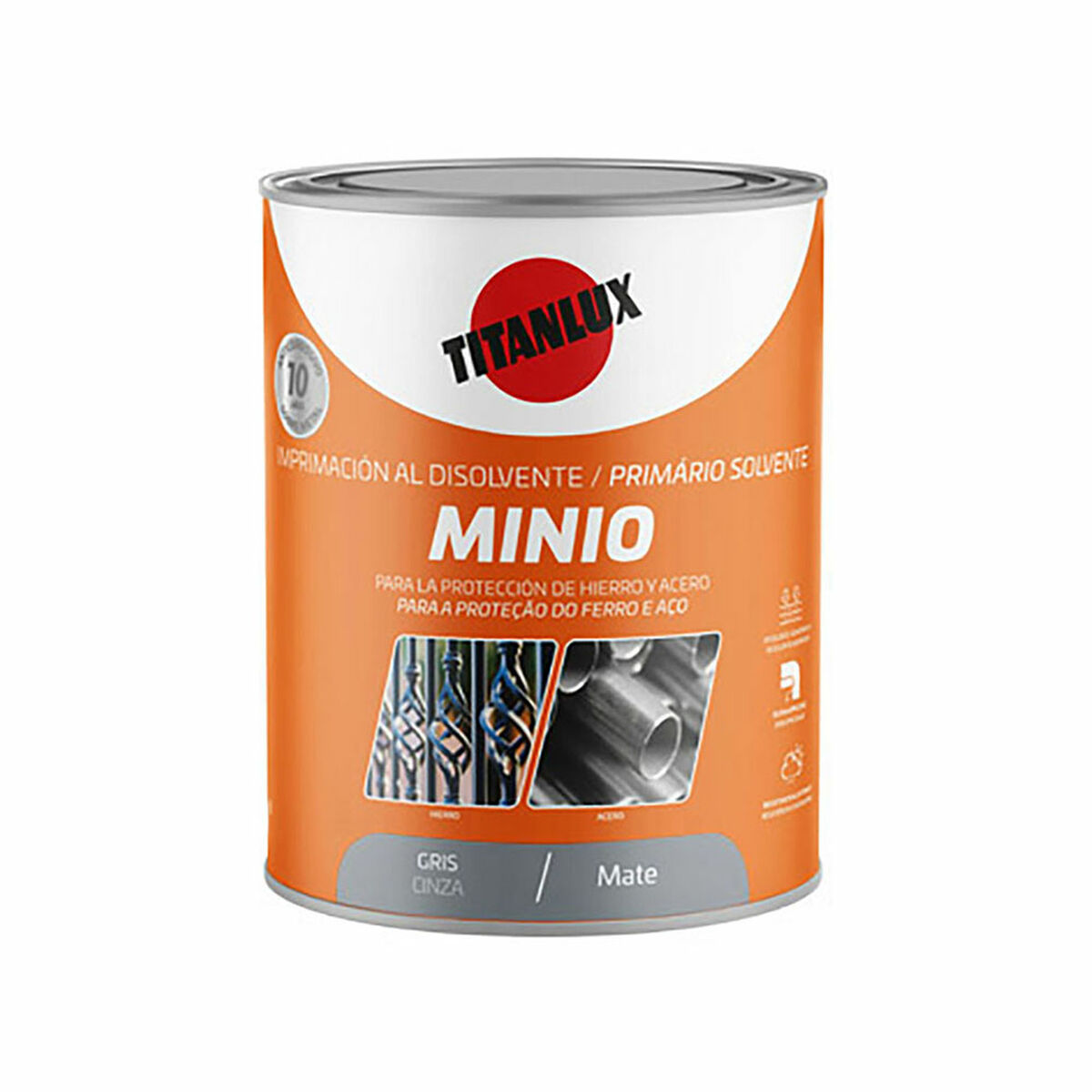 Pintura de Imprimación Titanlux Gris Mate 750 ml