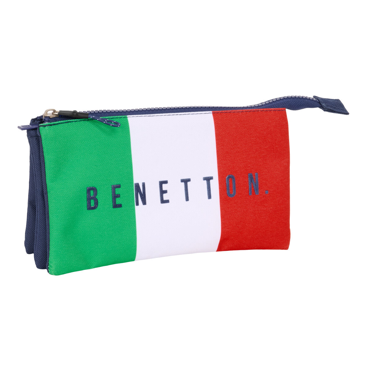 Portatodo Triple Benetton Flag Azul marino 22 x 12 x 3 cm