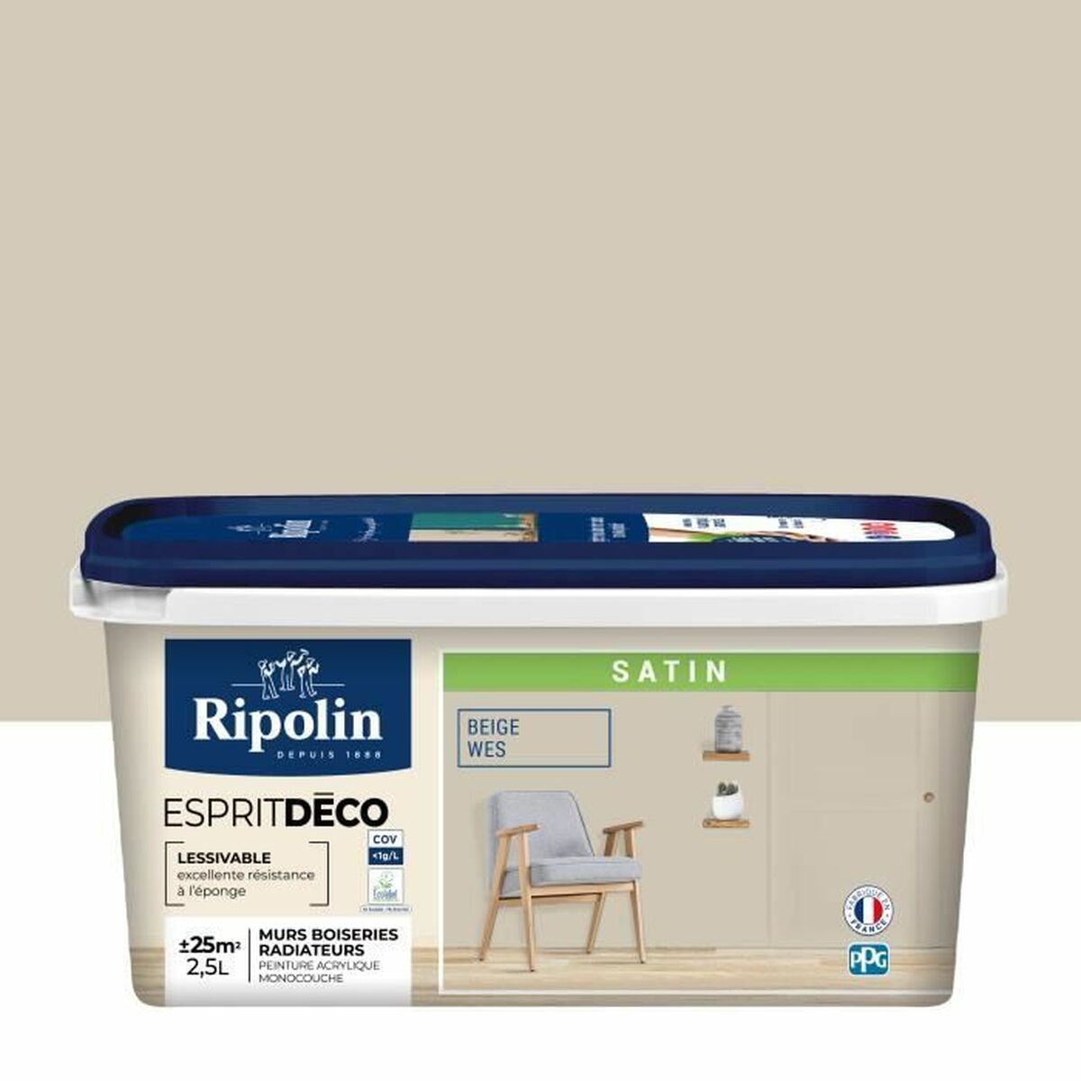 Pintura de Imprimación Ripolin Beige Satinado 2,5 L