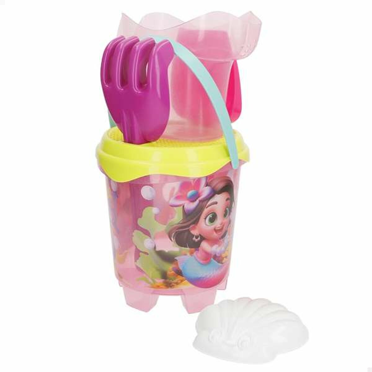 Cubo de Playa Aktive 18 cm Sirena