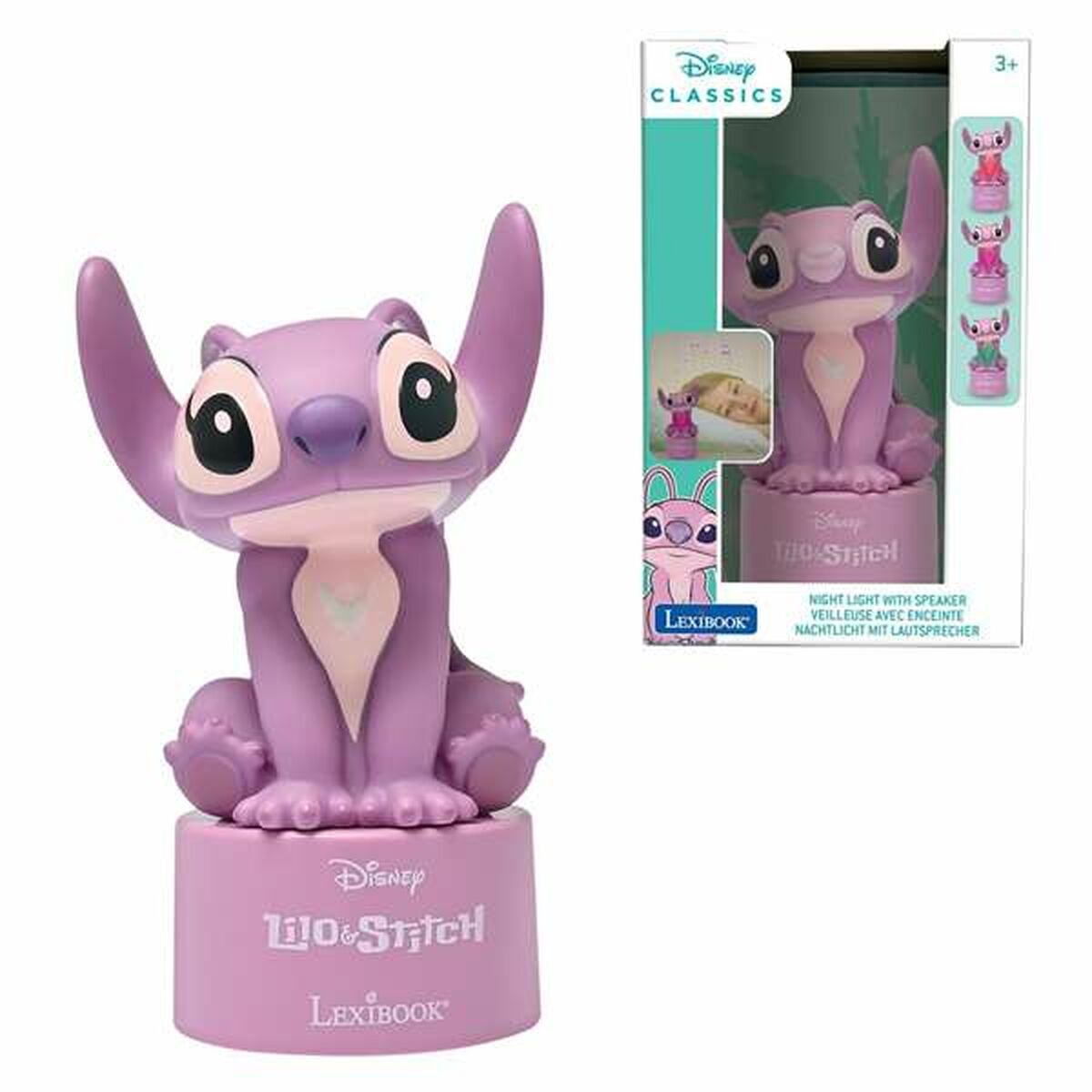 Lampara LED de Mesa con Función Noche Stitch Angel Plástico