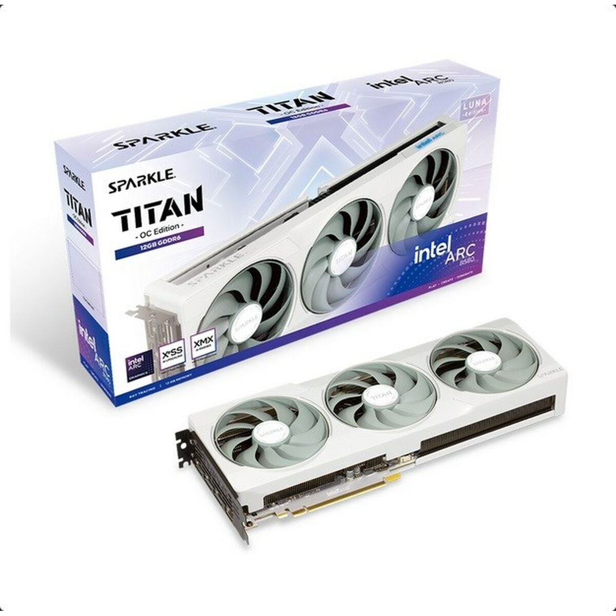 Tarjeta Gráfica Sparkle TITAN OC Luna Edition Intel ARC B580 12 GB GDDR6