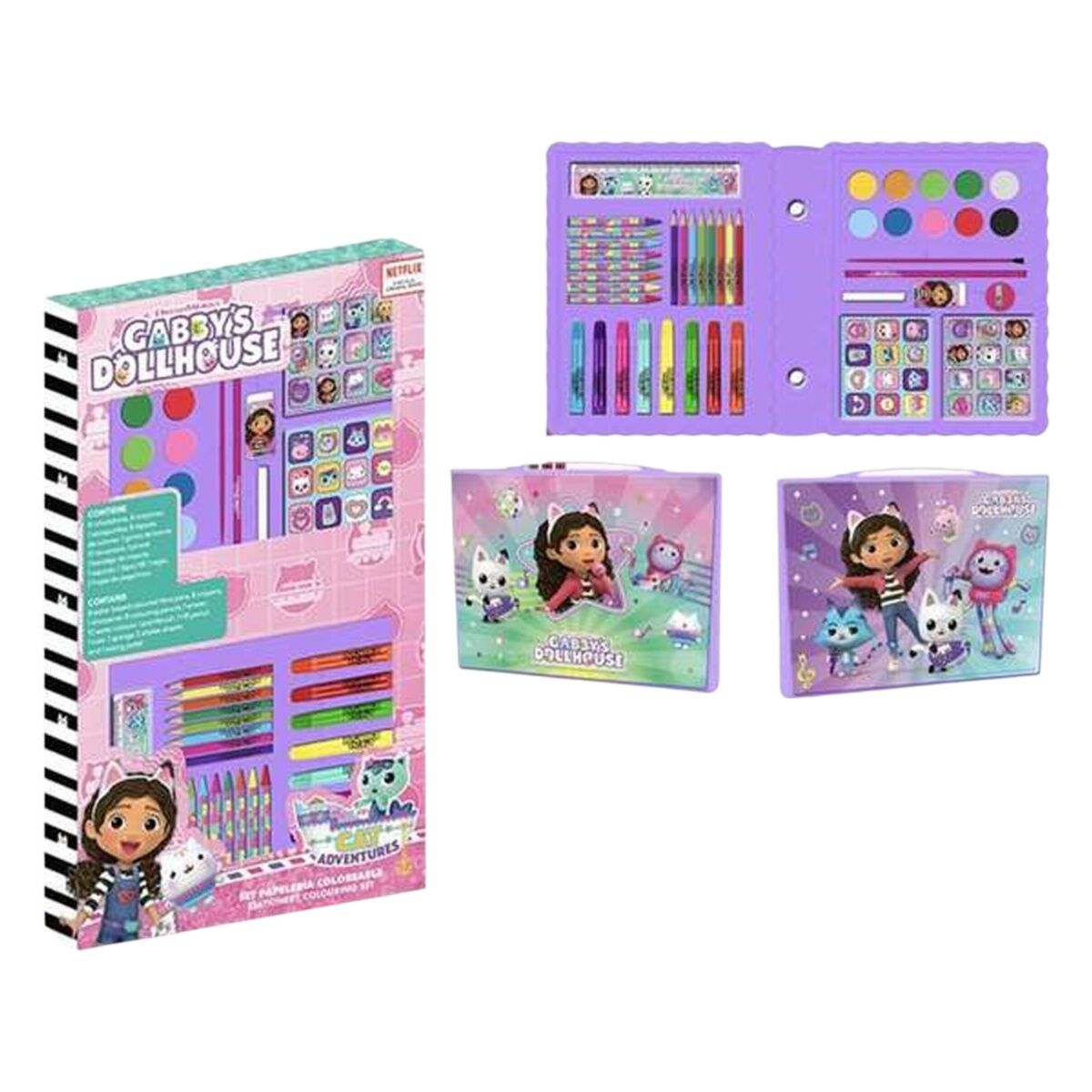 Set de Papelería Gabby's Dollhouse Morado