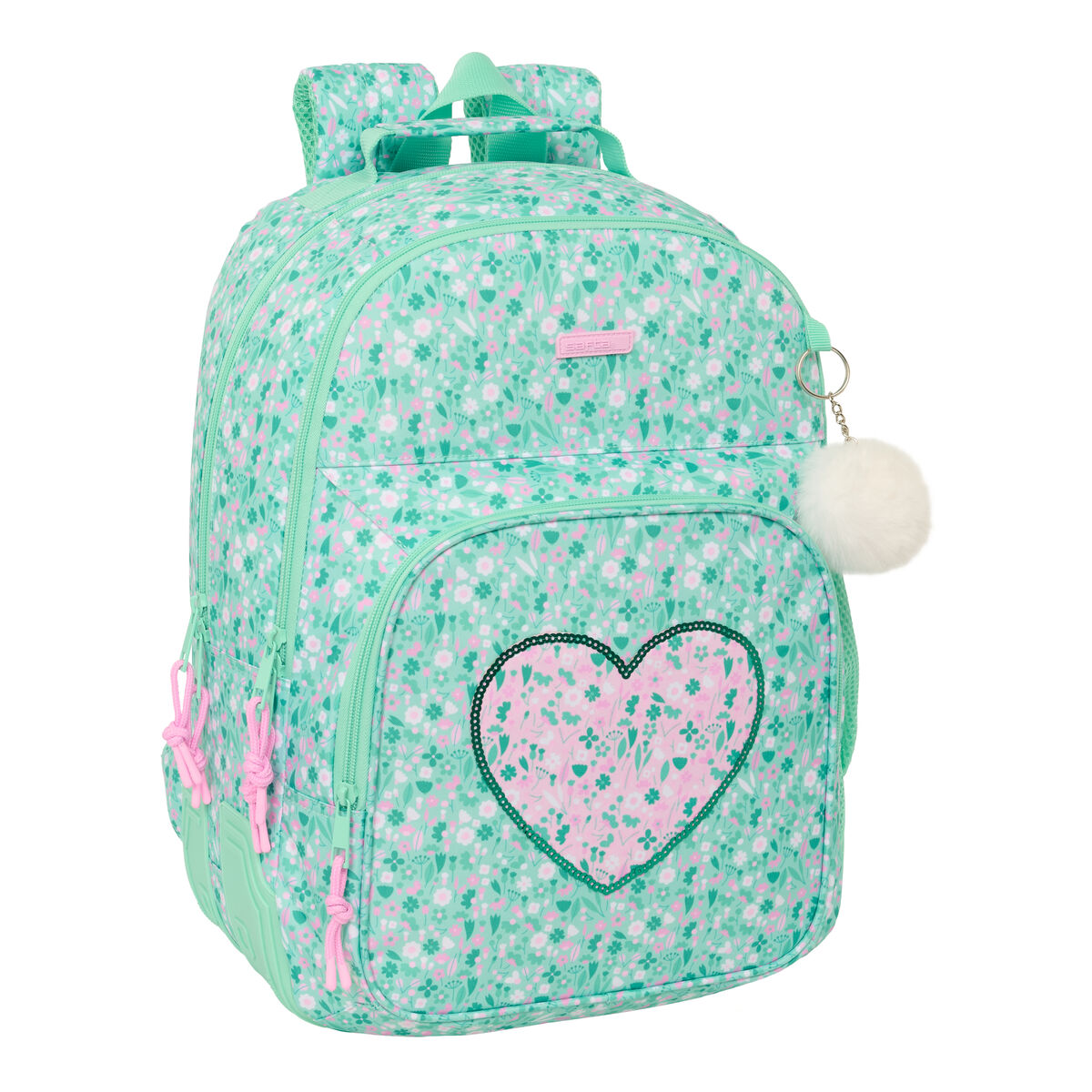 Mochila Escolar Safta Cuore Menta 32 x 42 x 15 cm