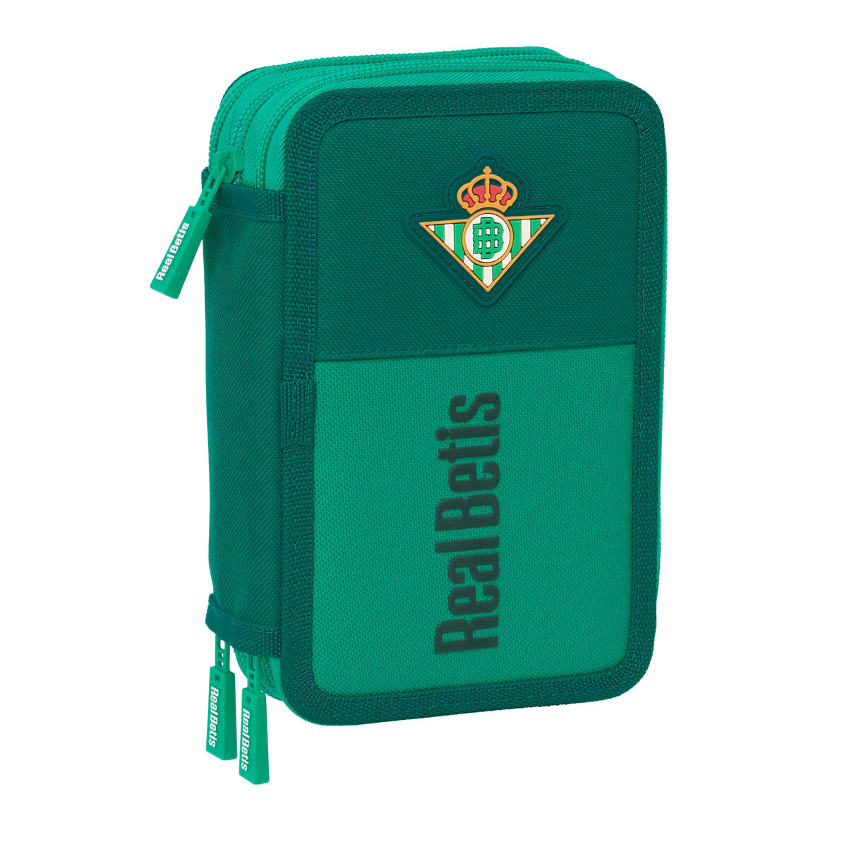 Plumier Triple Real Betis Balompié Aguamarina 12,5 x 19,5 x 5,5 cm 37 Piezas