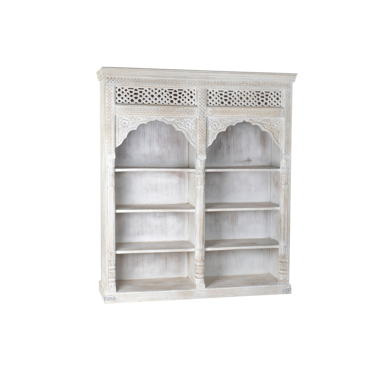 Estantería Home ESPRIT Blanco Madera de mango Madera MDF 180 x 40 x 200 cm