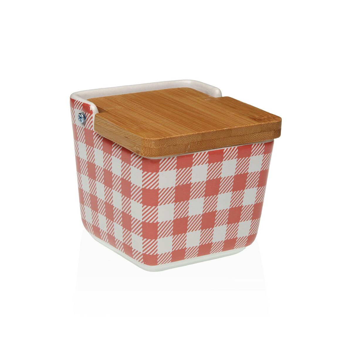 Salero con Tapa Versa VICHY Cerámica 8,8 x 8,5 x 8,8 cm