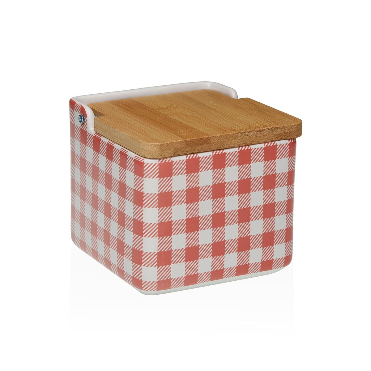 Salero con Tapa Versa VICHY Cerámica 12,2 x 11,5 x 12,2 cm