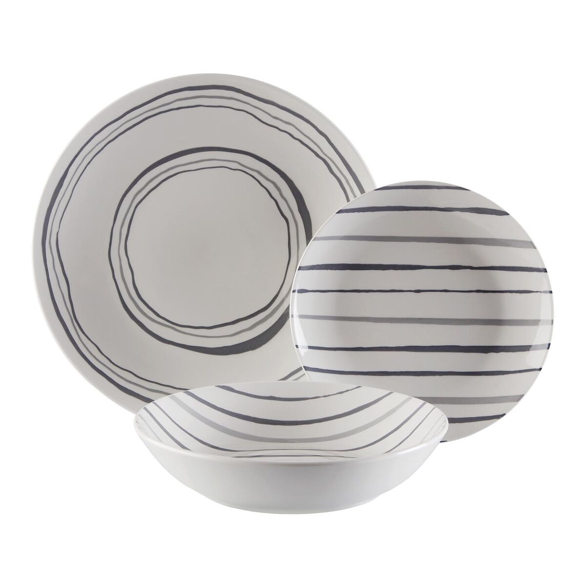 Vajilla Versa Gris Porcelana