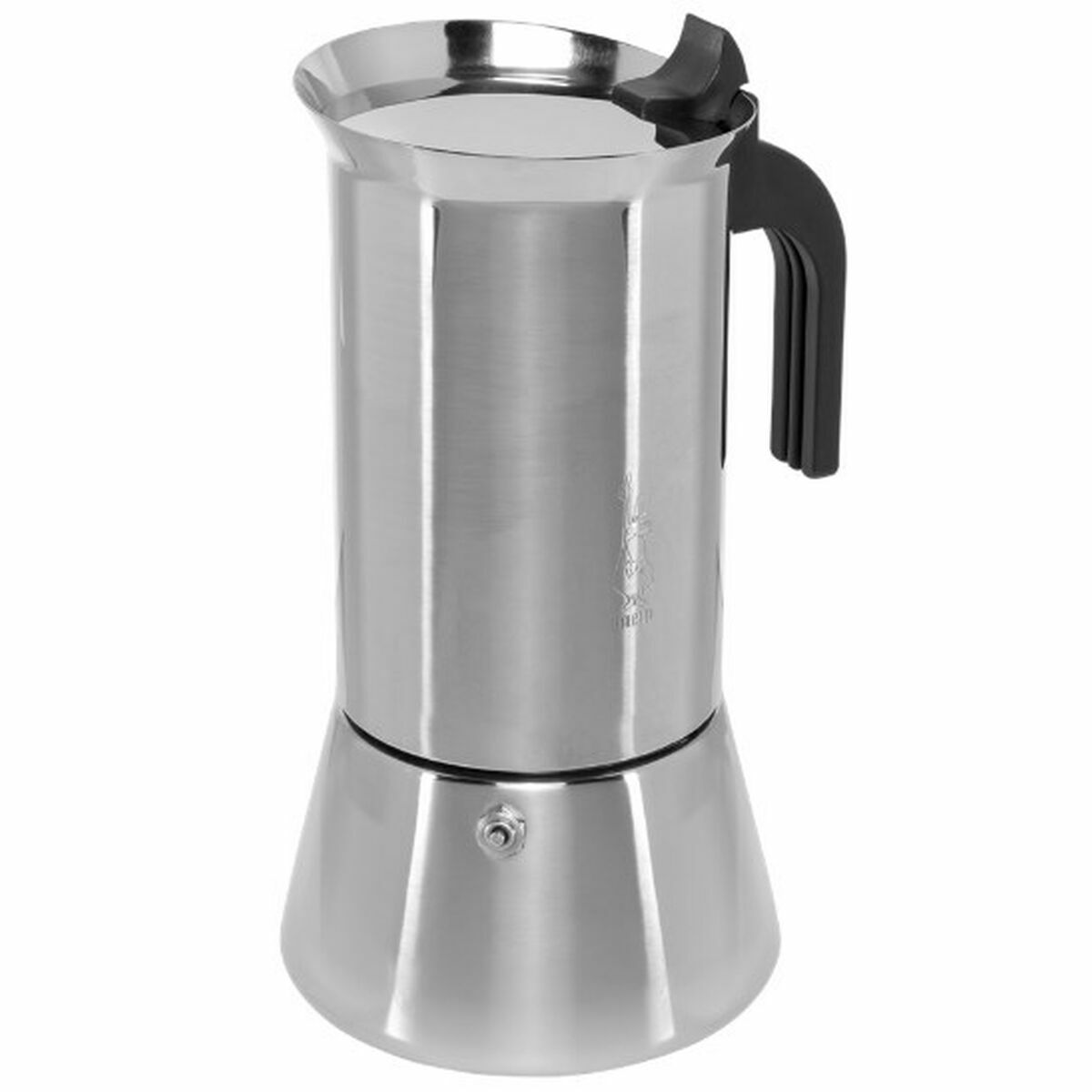 Cafetera Italiana Bialetti Plateado Madera Acero Inoxidable