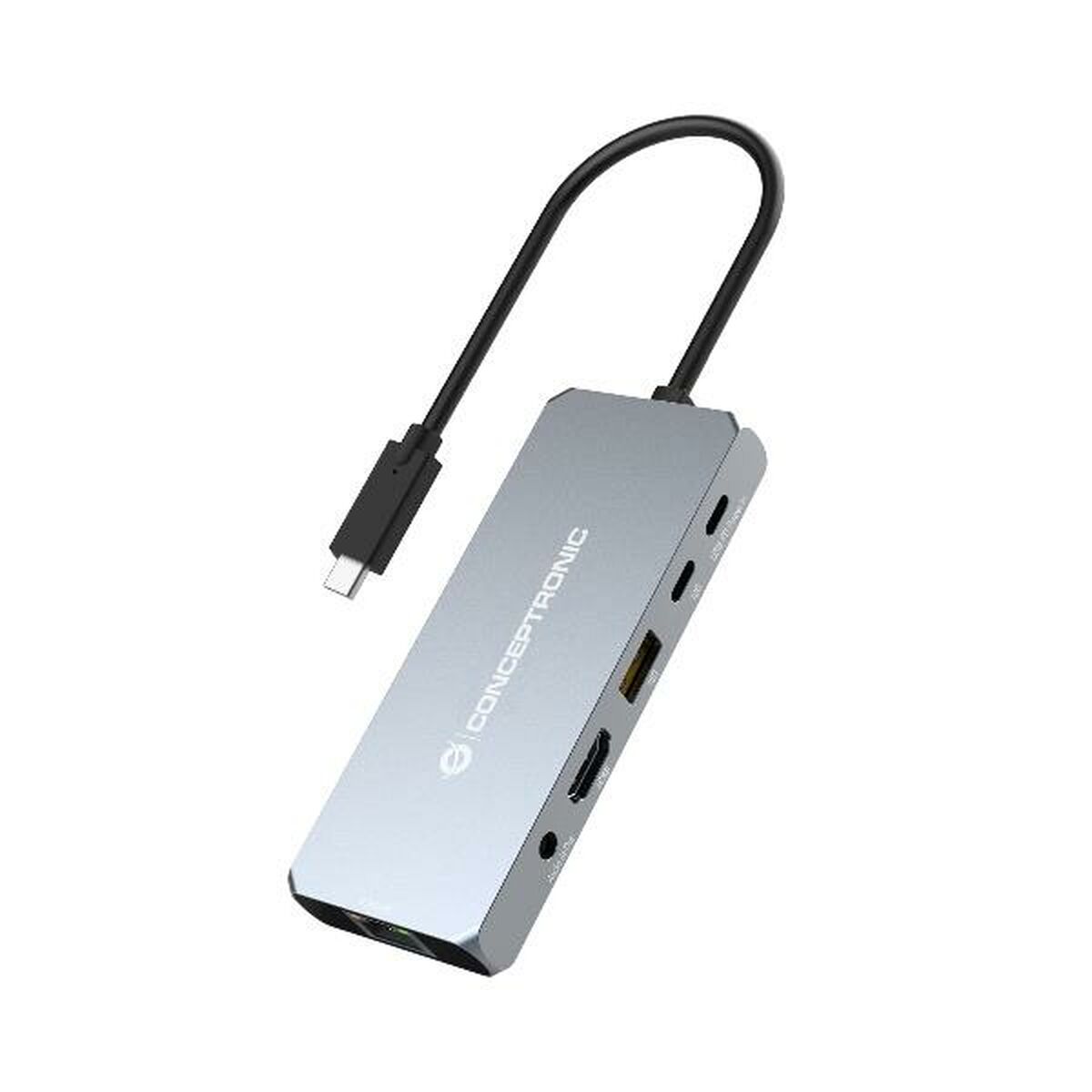 Hub USB Conceptronic 110519807101 Gris 100 W