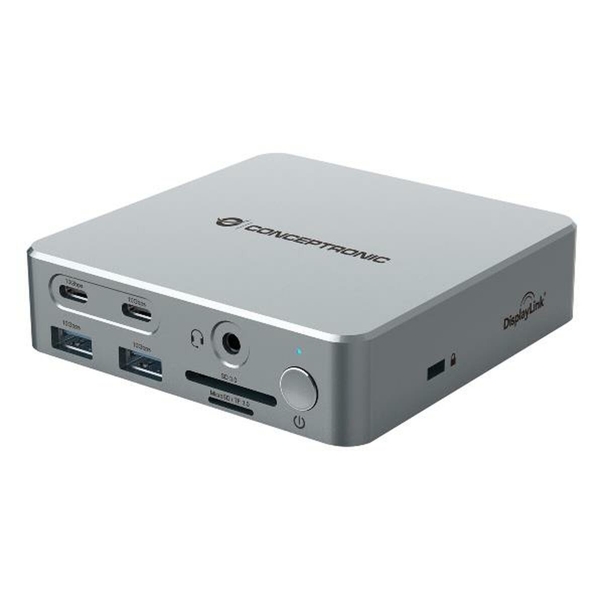 Hub USB Conceptronic 110521107101 Plateado 100 W
