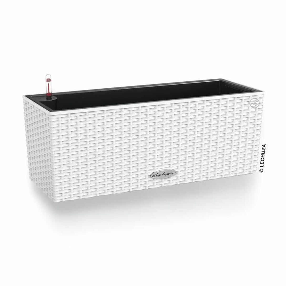 Maceta Lechuza Blanco Negro Polipropileno