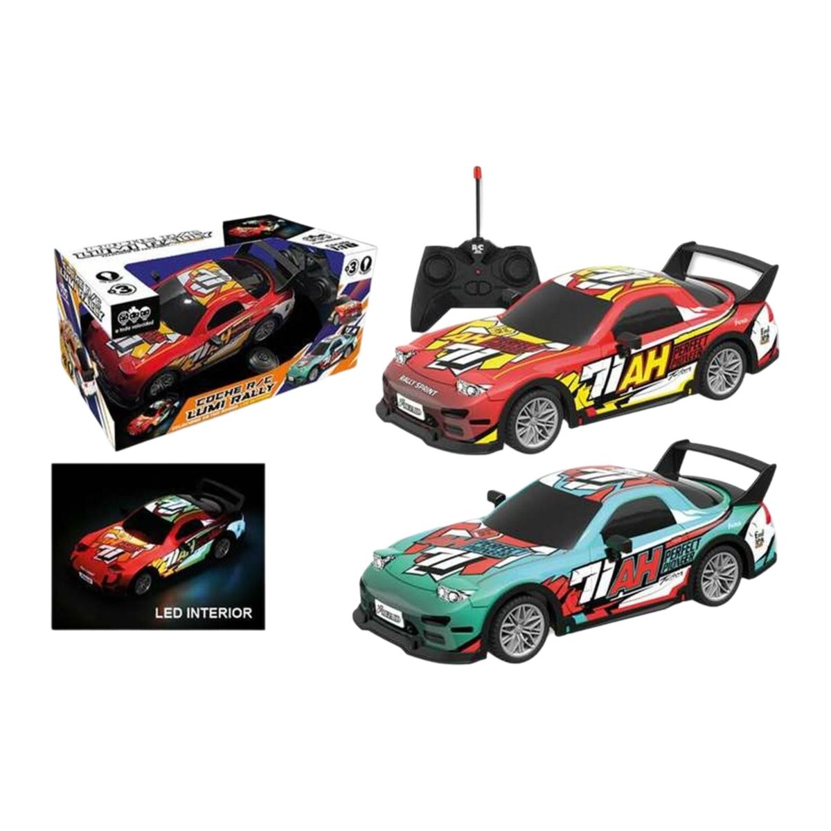 Coche Radio Control Rojo Verde 26 x 11 x 7 cm
