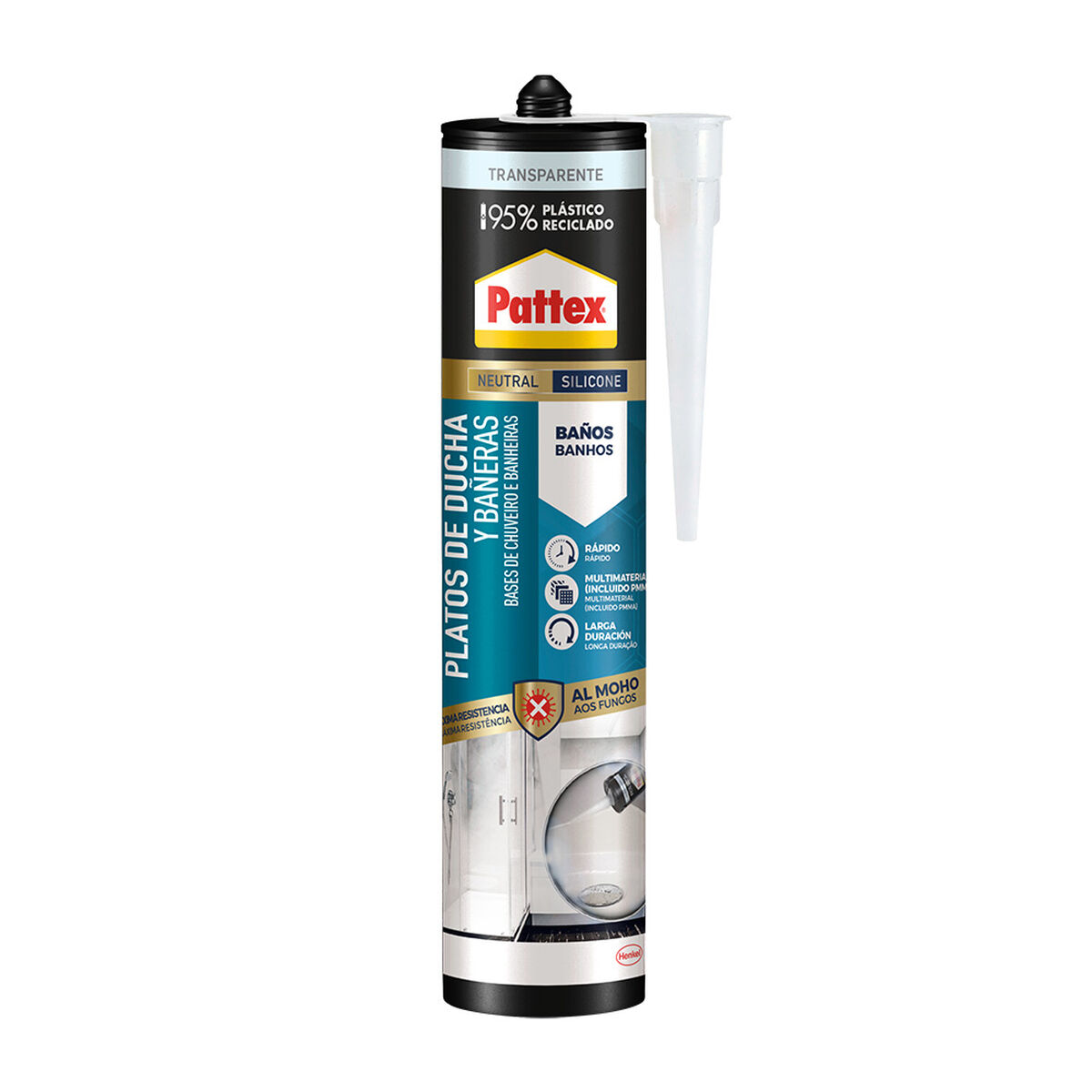 Silicona Pattex Transparente 280 ml Baños