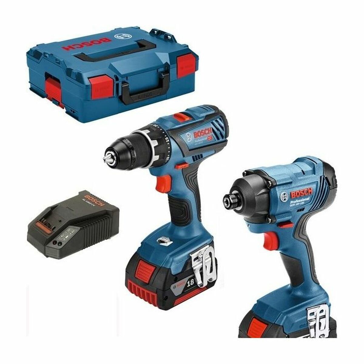 Taladro atornillador BOSCH GSR 18V-28 + GDR 18V-160 18V