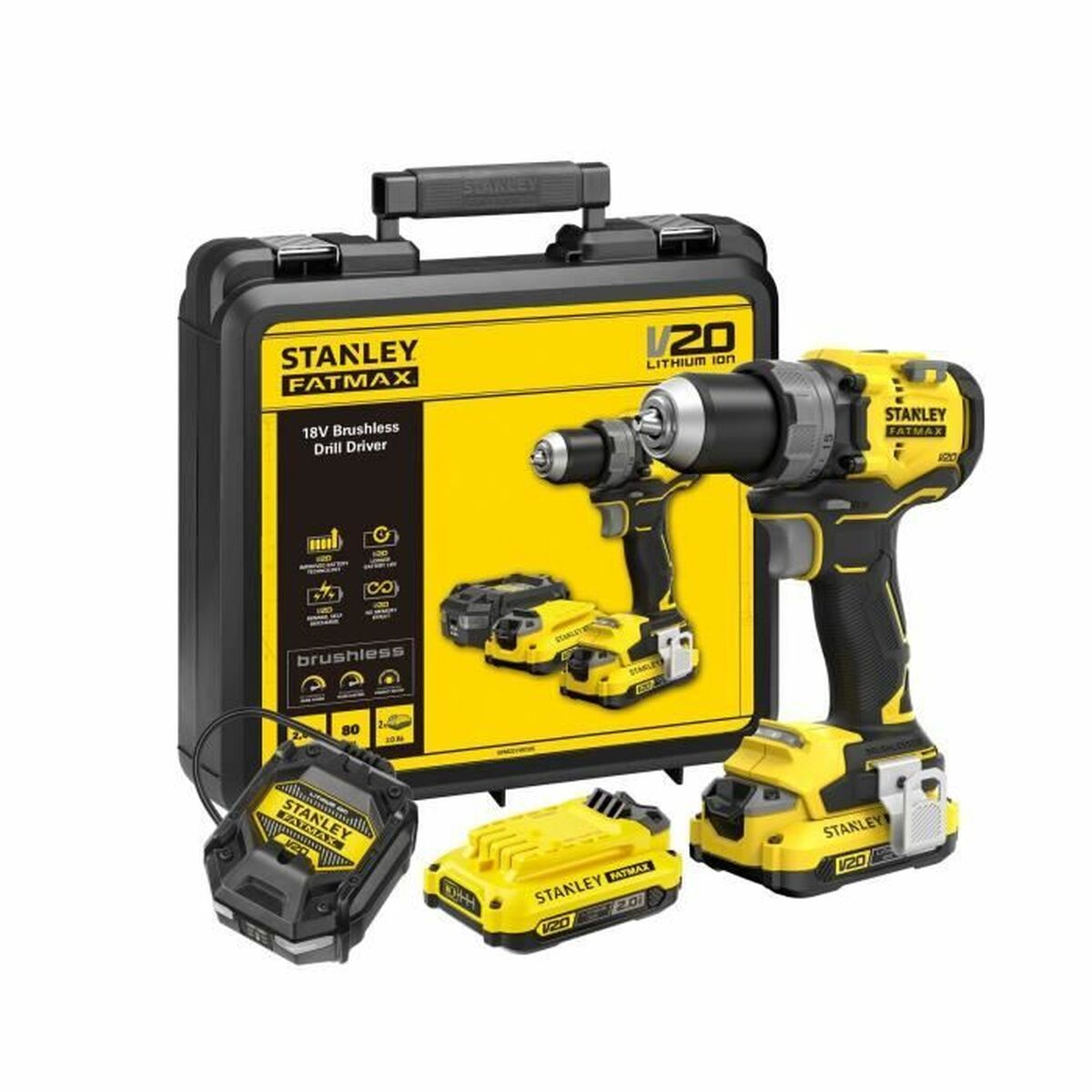 Taladro atornillador Stanley SFMCD725D2K-QW 18V 60 Nm