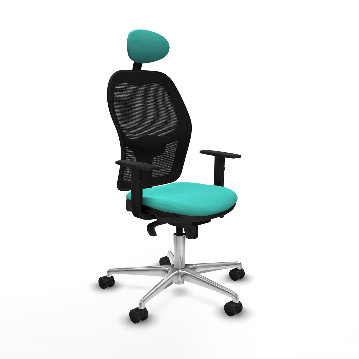 Silla de Oficina con Cabecero Jorquera Piqueras y Crespo 1D086N1 Turquesa