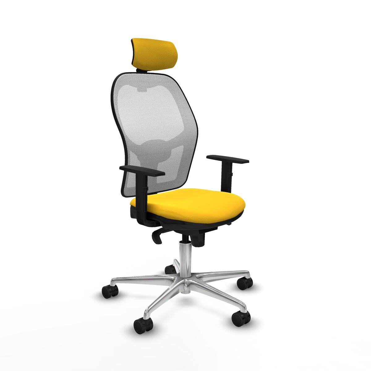 Silla de Oficina con Cabecero Jorquera Piqueras y Crespo 1D086N2 Amarillo