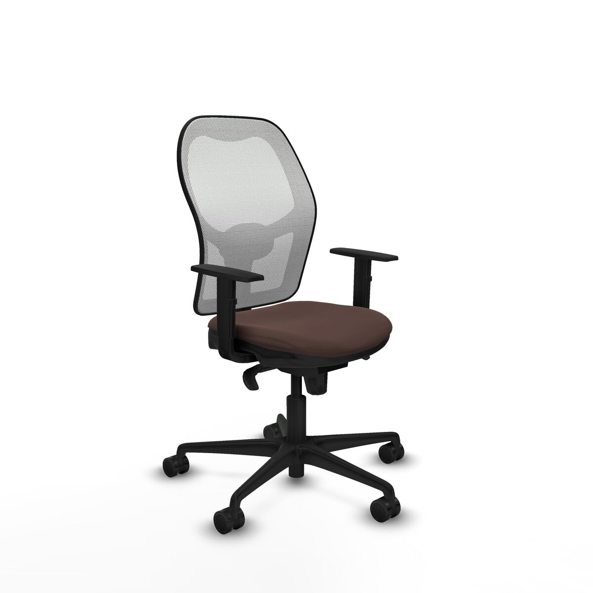 Silla de Oficina Piqueras y Crespo 1D036N0 Blanco Marrón oscuro