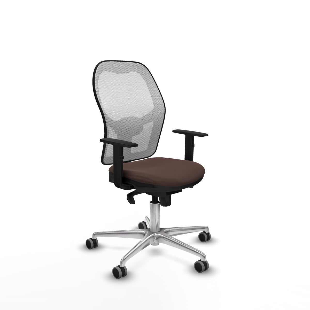 Silla de Oficina Piqueras y Crespo 1D086G0 Blanco Marrón oscuro