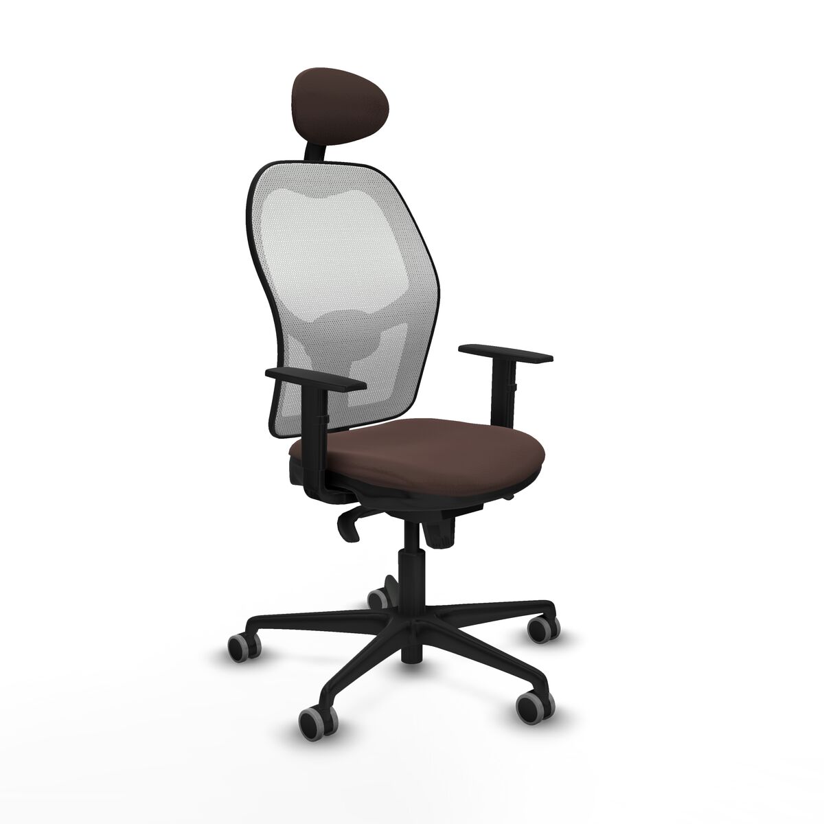 Silla de Oficina Piqueras y Crespo 1D036G1 Blanco Marrón oscuro