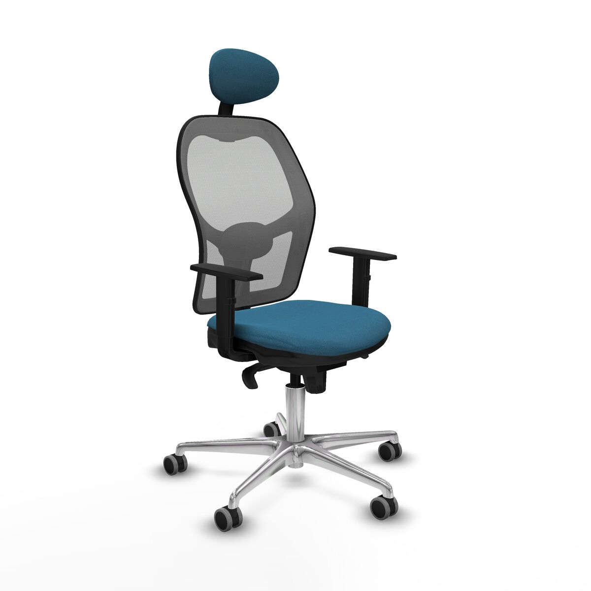 Silla de Oficina Piqueras y Crespo 1D086G1 Gris Verde petróleo