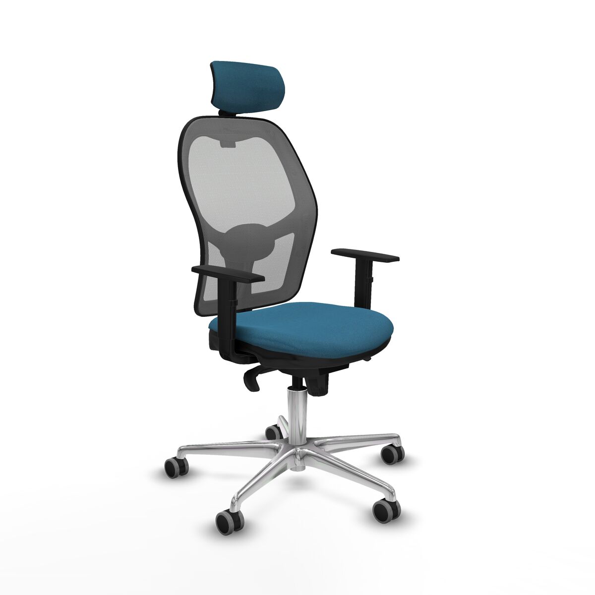 Silla de Oficina Piqueras y Crespo 1D086G2 Gris Verde petróleo