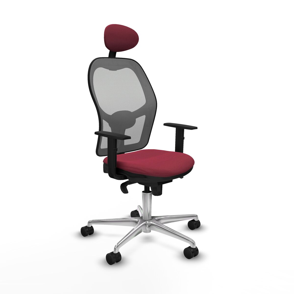 Silla de Oficina Piqueras y Crespo 1D086N1 Granate
