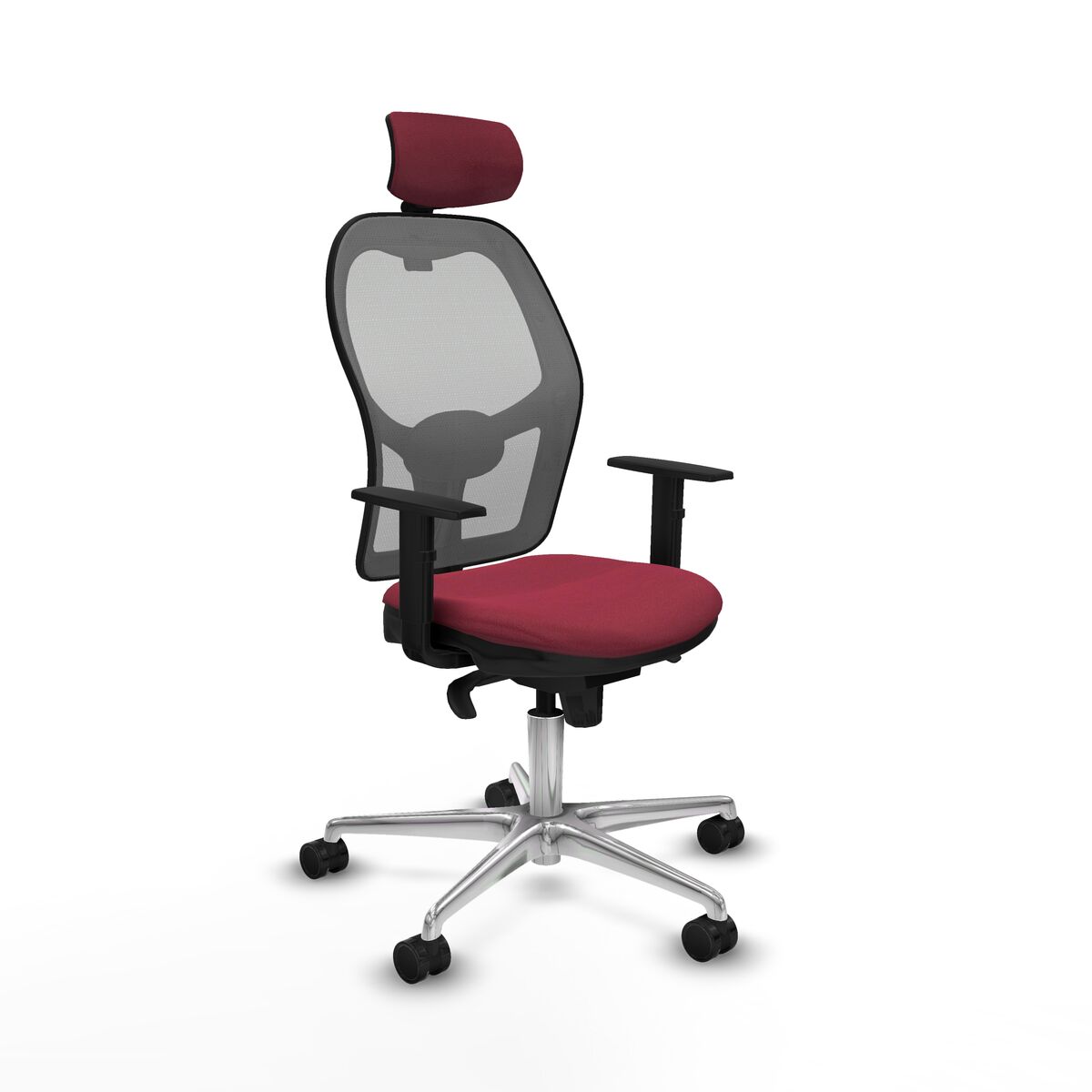 Silla de Oficina Piqueras y Crespo 1D086N2 Granate