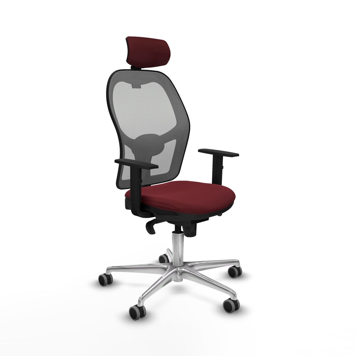 Silla de Oficina Piqueras y Crespo 1D086G2 Granate