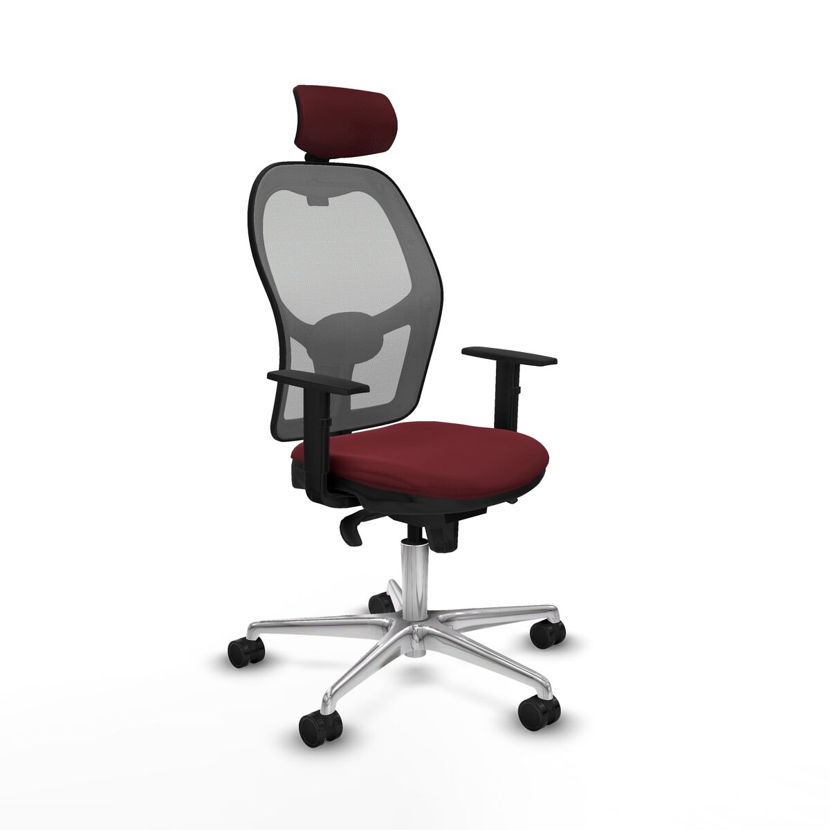 Silla de Oficina Piqueras y Crespo 1D086N2 Granate