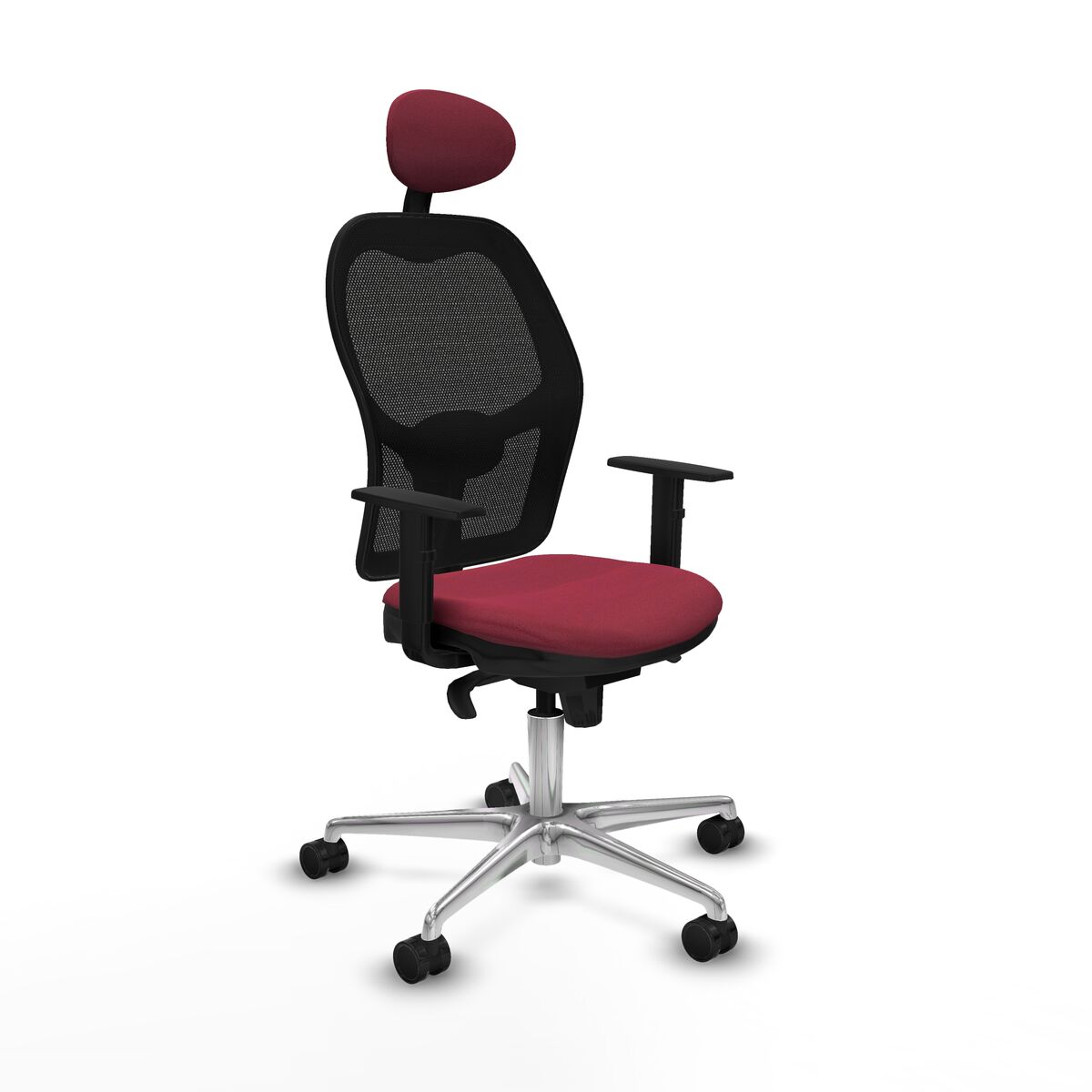 Silla de Oficina Piqueras y Crespo 1D086N1 Granate