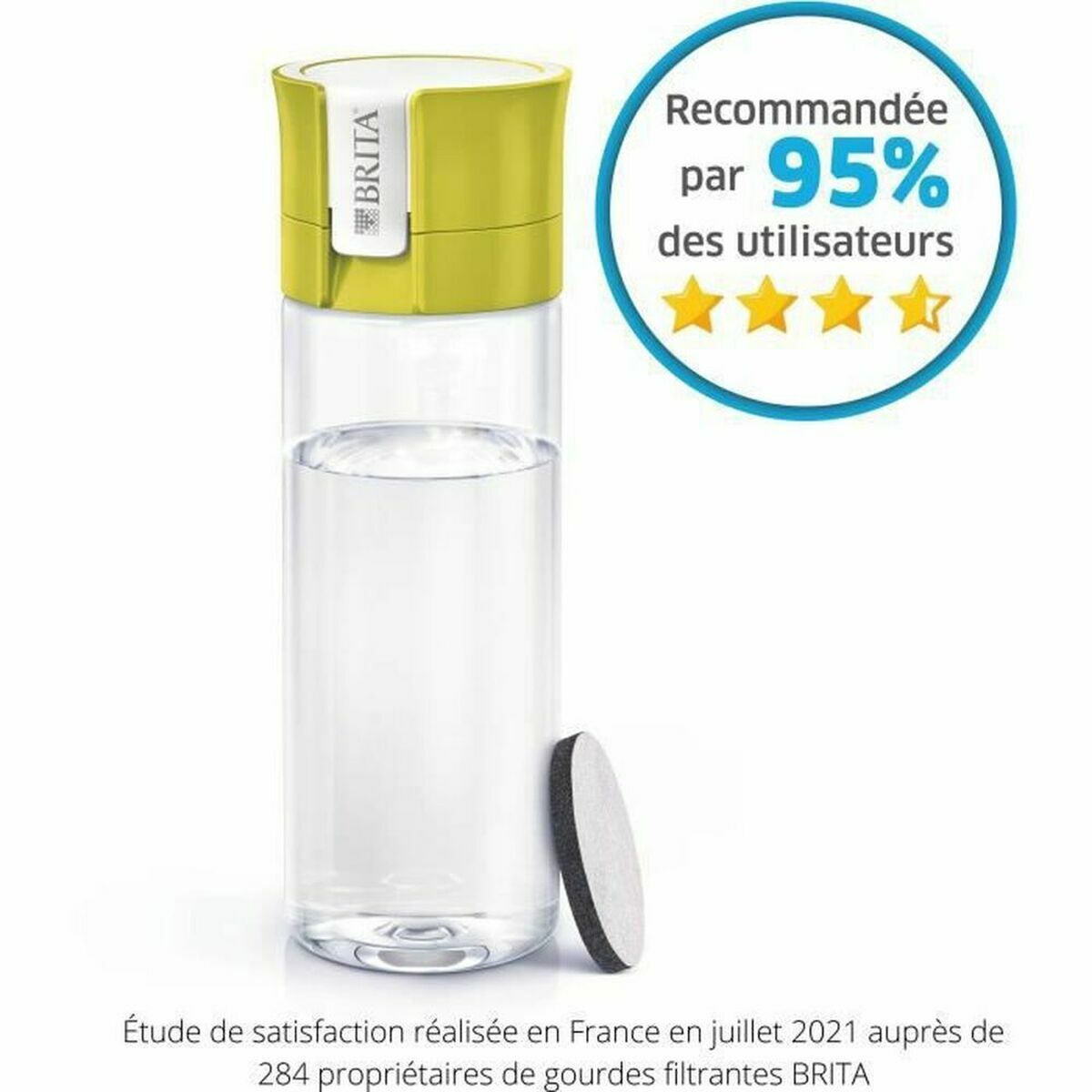 Botella Filtrante Brita 1020105 Verde 600 ml Filtro