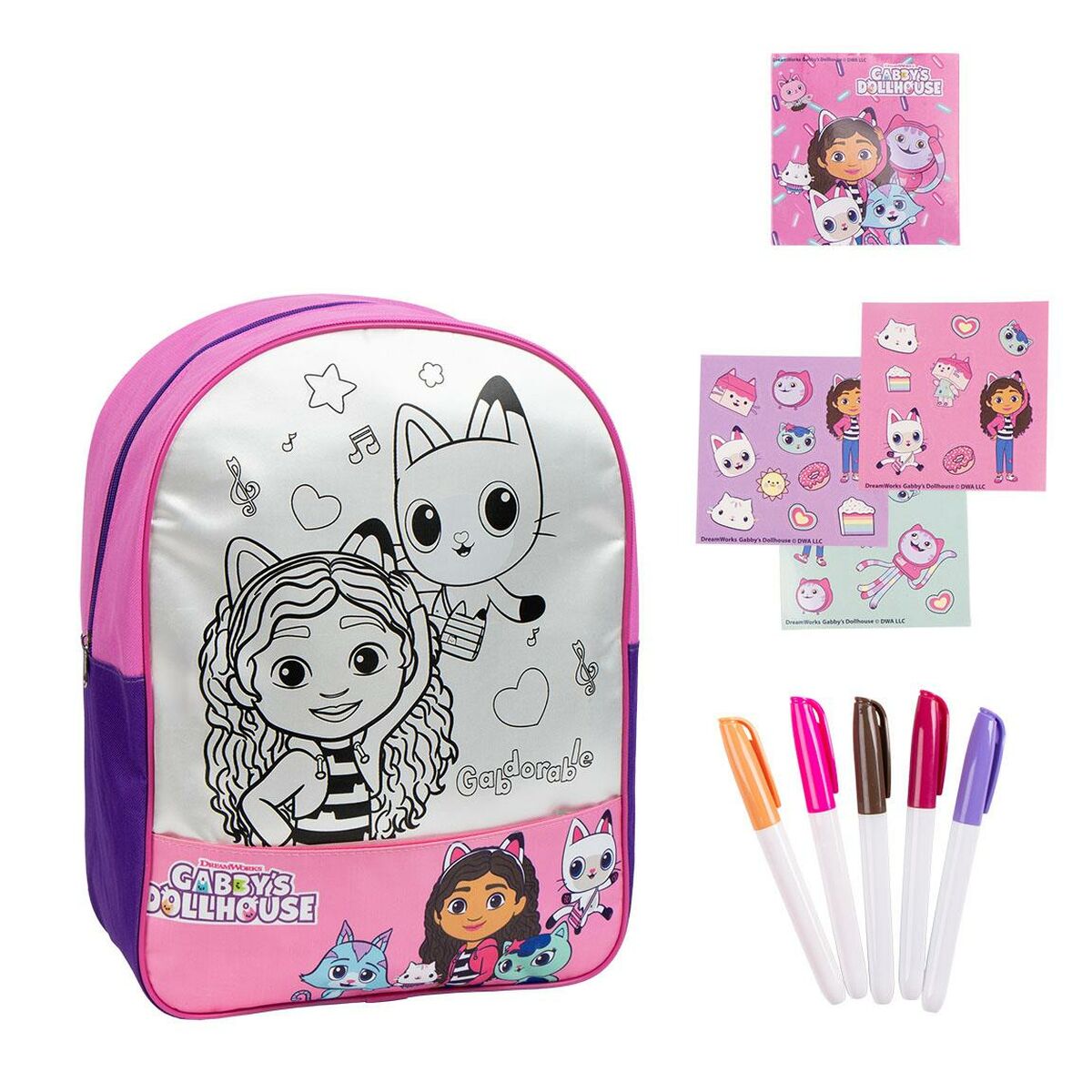 Mochila Infantil Gabby's Dollhouse Rosa