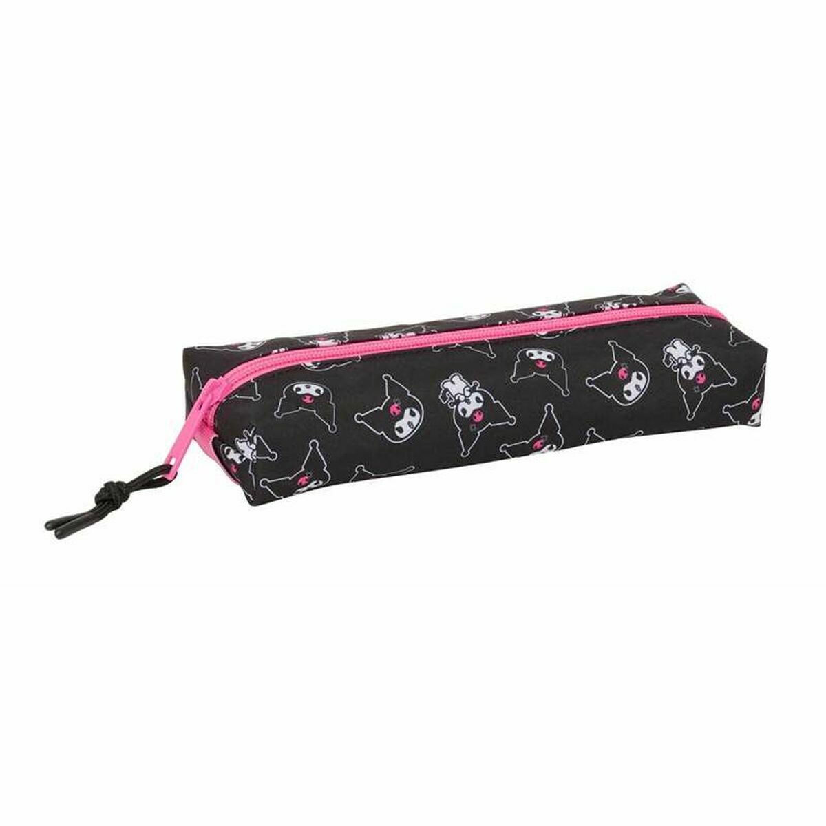 Estuche Escolar Kuromi Negro Fucsia 22 x 4 x 7 cm
