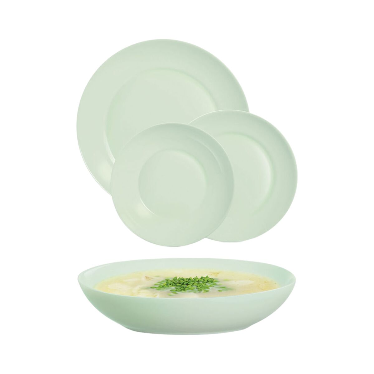 Vajilla Luminarc Apy Paradise Verde Verde Vidrio 18 Piezas