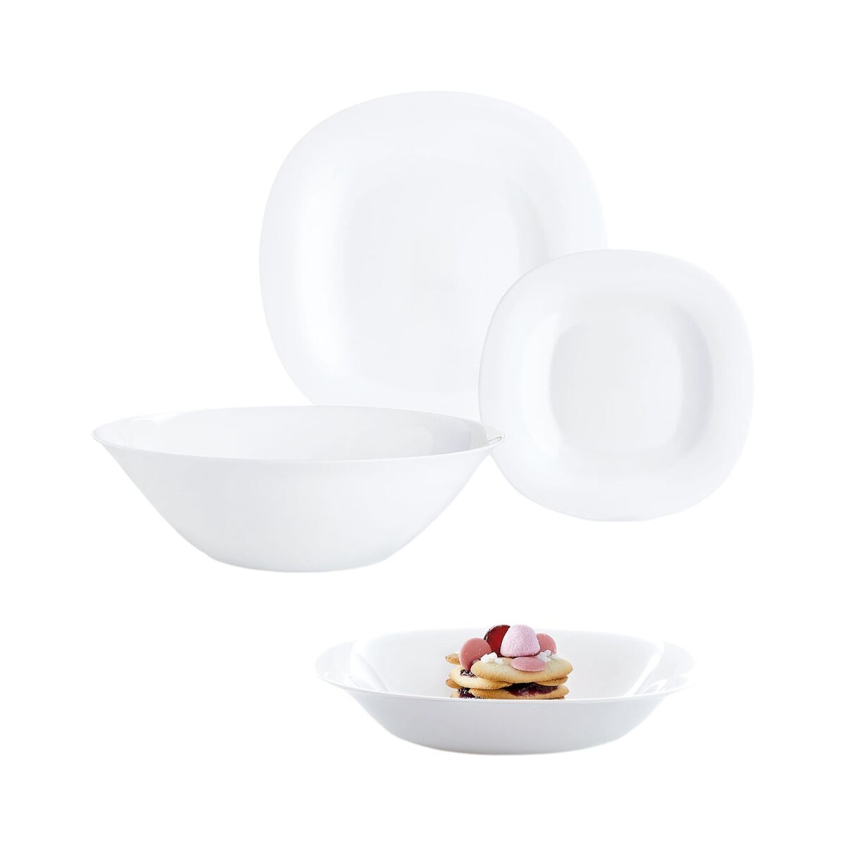 Vajilla Luminarc Carine Blanco Blanco Vidrio 19 piezas