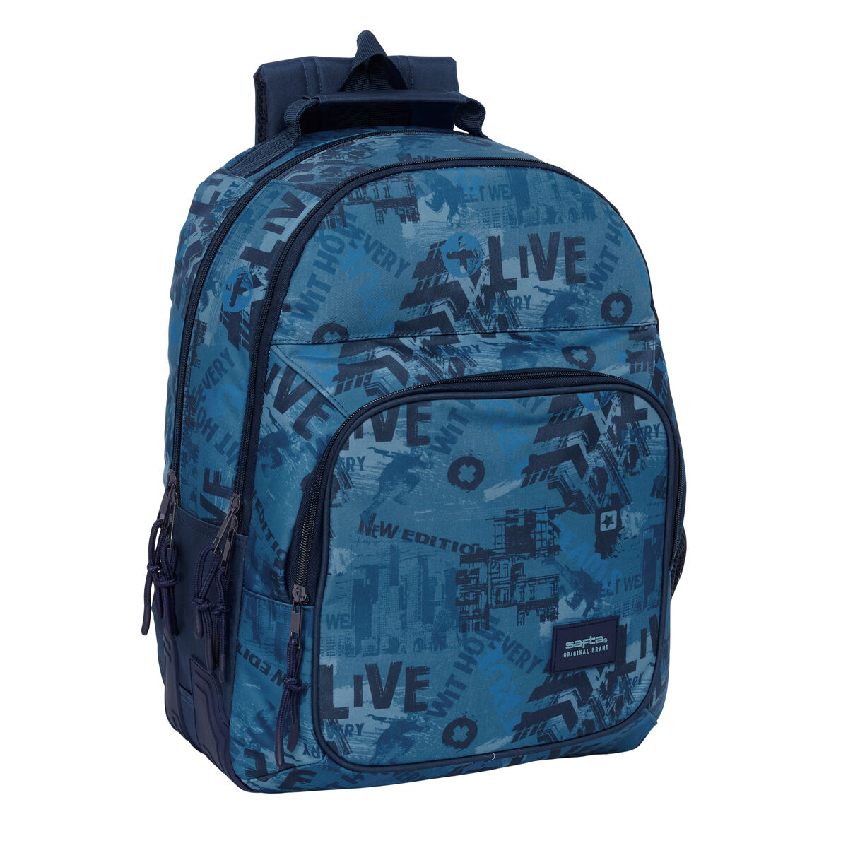 Mochila Escolar Safta New edition Azul marino 32 x 42 x 15 cm