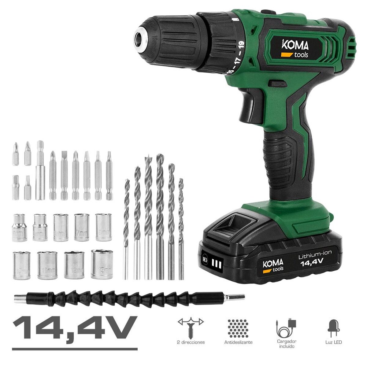 Taladro atornillador Koma Tools 22 Nm