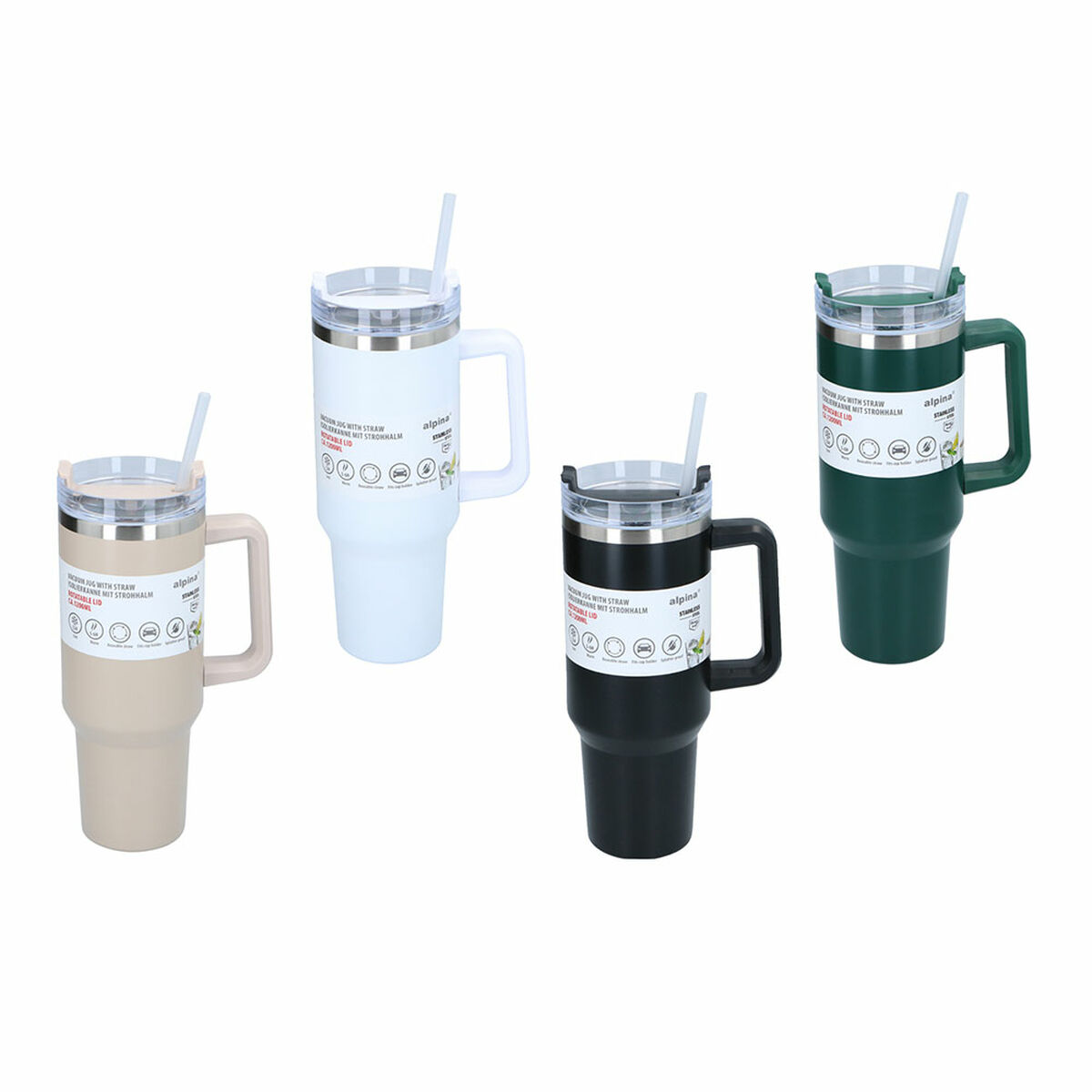 Taza Termo con Tapa Alpina Multicolor 1,2 L