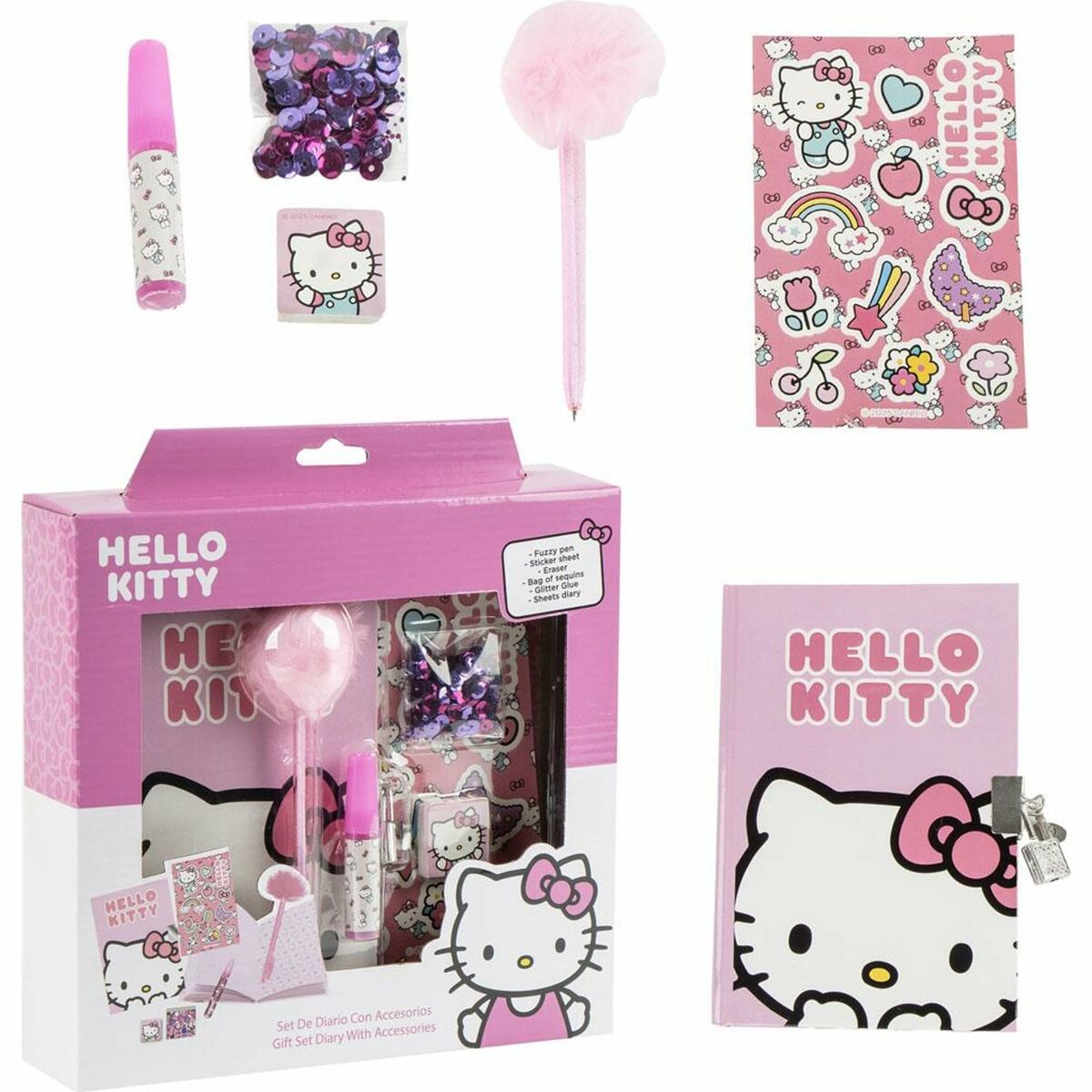 Set de Papelería Hello Kitty Multicolor