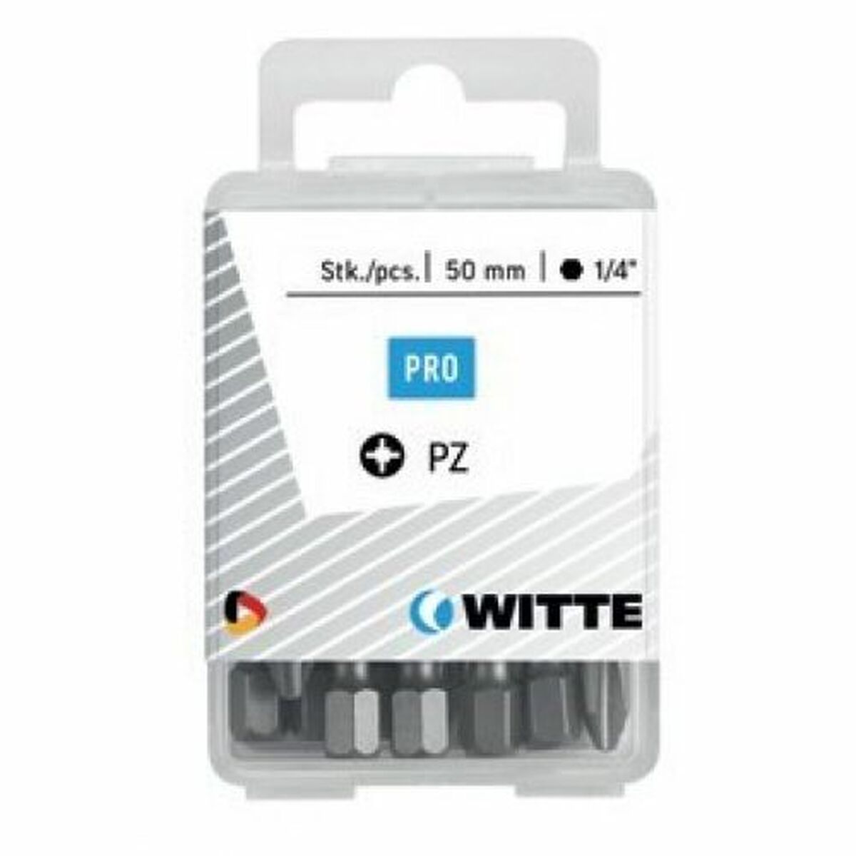 Juego de puntas WITTE Pozidriv PZ2 10 Unidades 10 Piezas