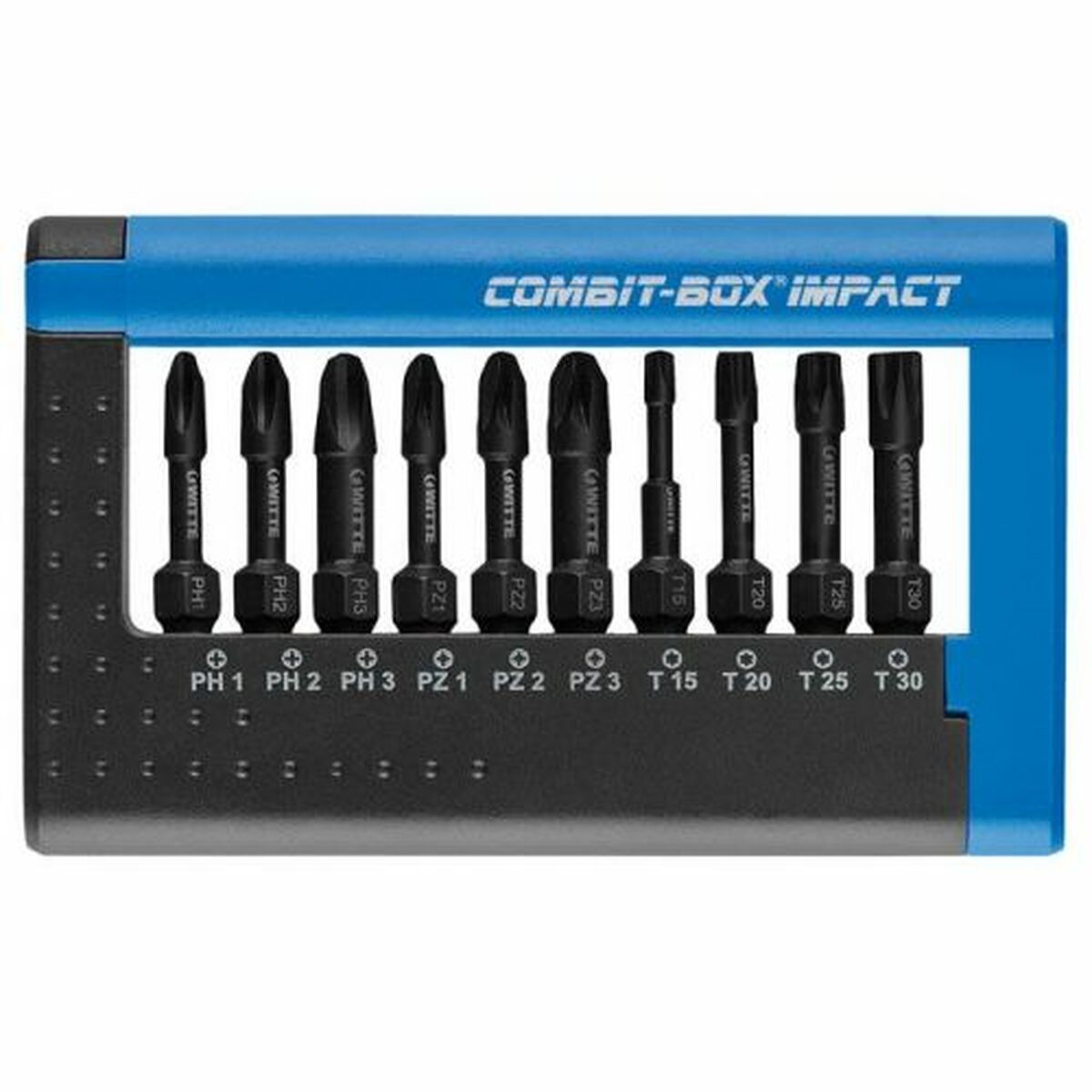 Juego de puntas WITTE COMBIT-BOX PH1 PH2 PZ1 PZ2 TX PH3 PZ3 10 Piezas (10 Unidades)