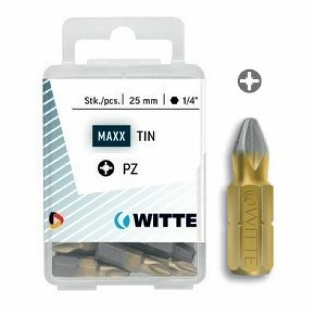 Juego de puntas WITTE PZ 2 DIAMOND Pozidriv PZ2 5 Unidades
