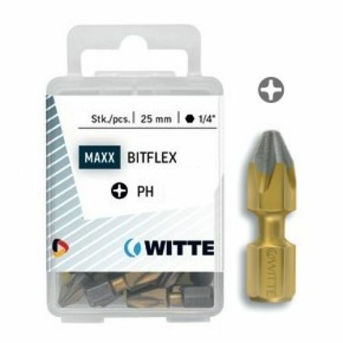 Juego de puntas WITTE PH 2 DIAMOND FLEX PH2 5 Unidades
